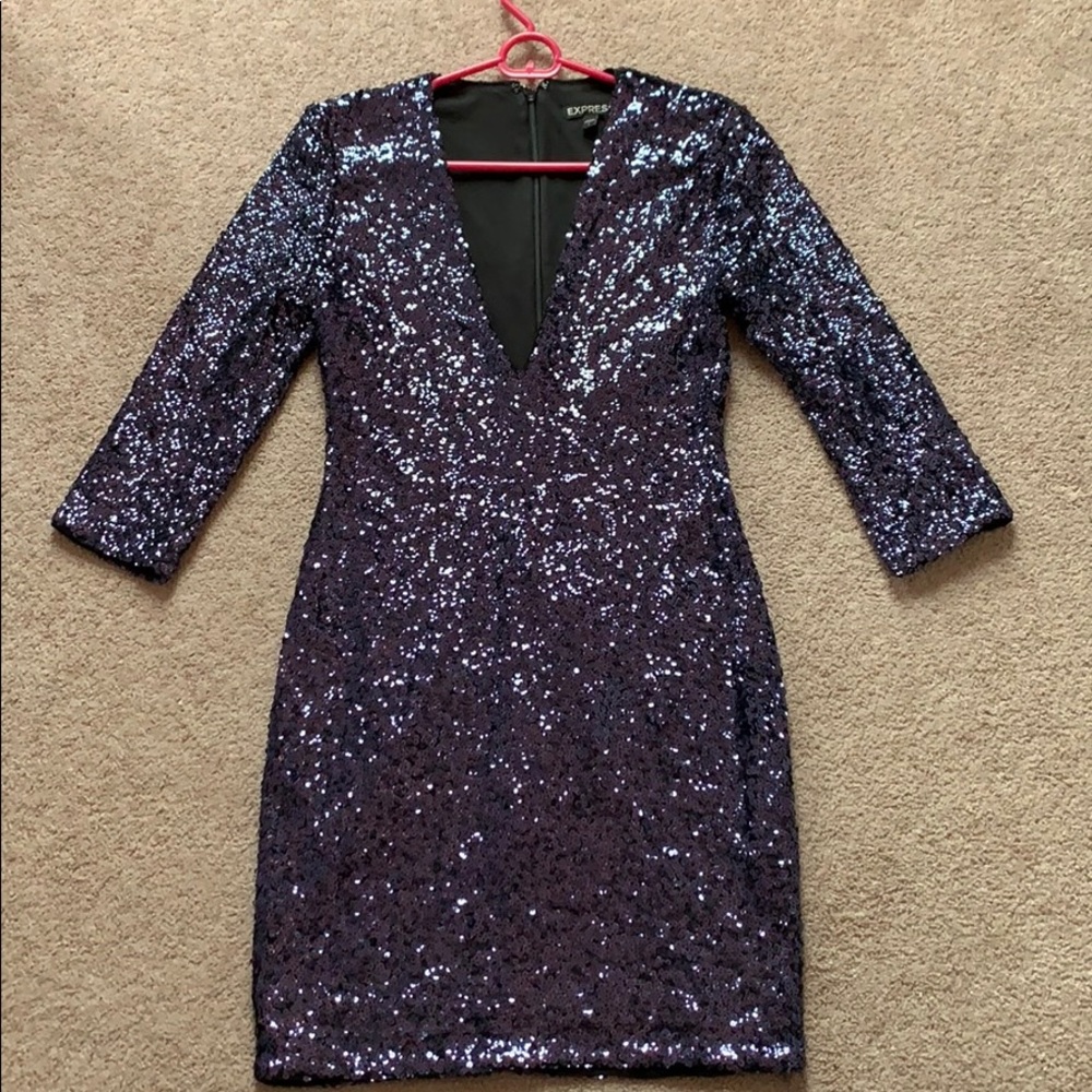 Navy Sequin Dress size 2